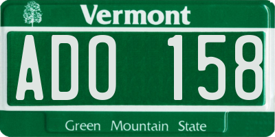 VT license plate ADO158