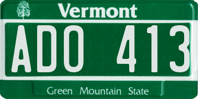 VT license plate ADO413