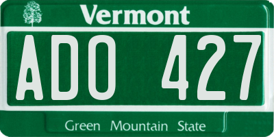 VT license plate ADO427