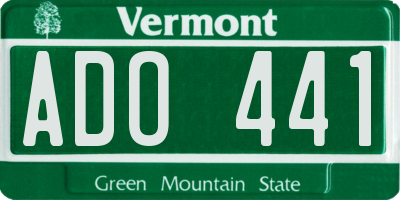 VT license plate ADO441