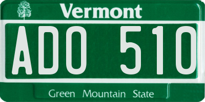 VT license plate ADO510