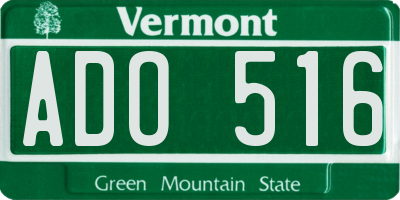 VT license plate ADO516