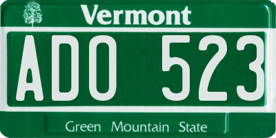 VT license plate ADO523