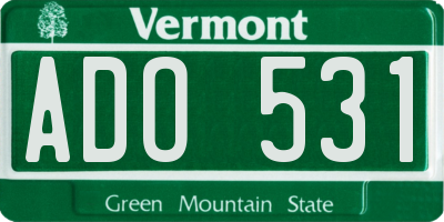 VT license plate ADO531