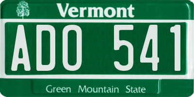 VT license plate ADO541