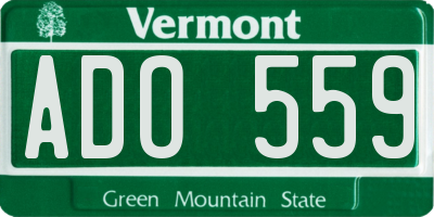 VT license plate ADO559