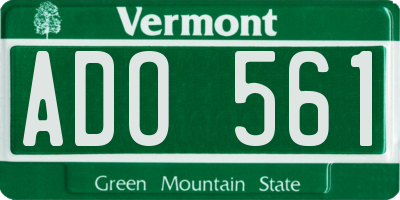 VT license plate ADO561