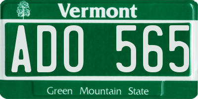 VT license plate ADO565