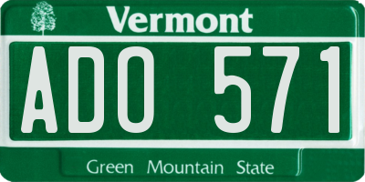 VT license plate ADO571