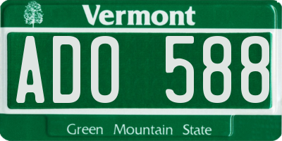 VT license plate ADO588