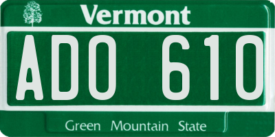 VT license plate ADO610