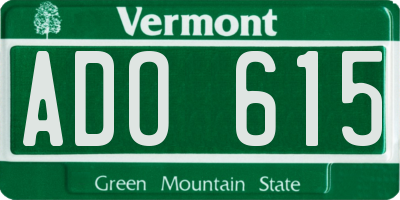 VT license plate ADO615
