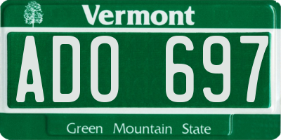 VT license plate ADO697