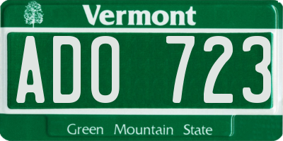 VT license plate ADO723