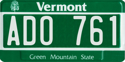 VT license plate ADO761