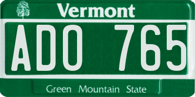 VT license plate ADO765