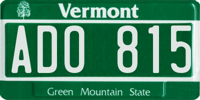 VT license plate ADO815