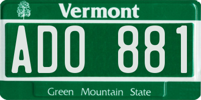 VT license plate ADO881