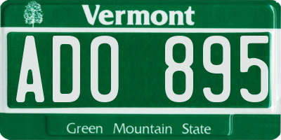 VT license plate ADO895