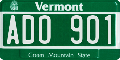 VT license plate ADO901