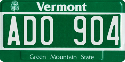 VT license plate ADO904