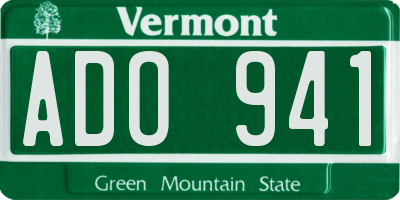 VT license plate ADO941