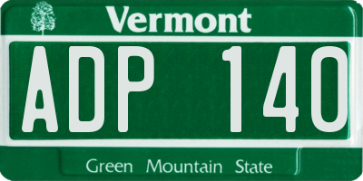 VT license plate ADP140