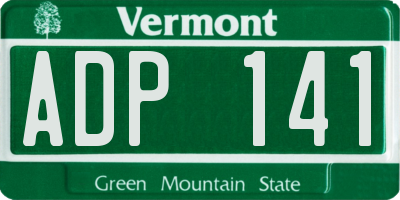 VT license plate ADP141