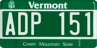 VT license plate ADP151
