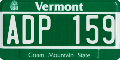 VT license plate ADP159