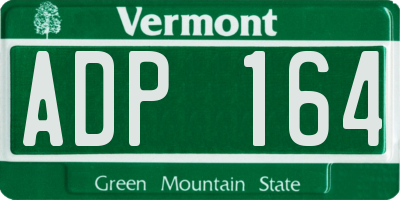VT license plate ADP164