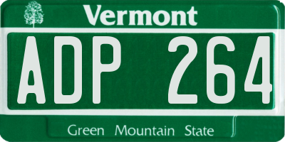 VT license plate ADP264