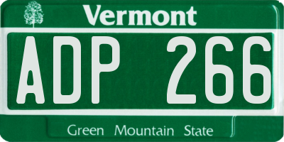 VT license plate ADP266