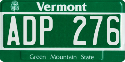 VT license plate ADP276