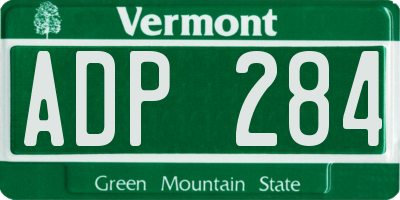 VT license plate ADP284
