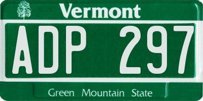VT license plate ADP297