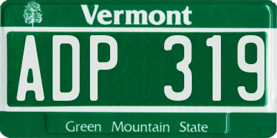 VT license plate ADP319