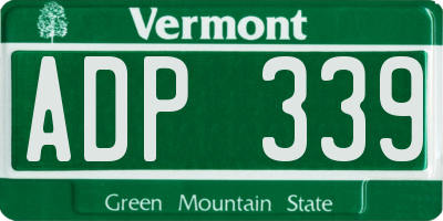 VT license plate ADP339
