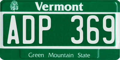 VT license plate ADP369