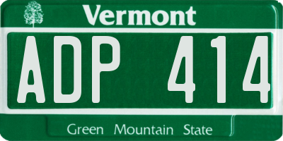 VT license plate ADP414