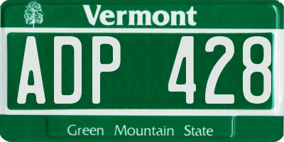 VT license plate ADP428