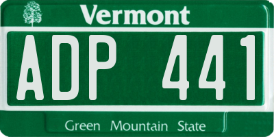 VT license plate ADP441