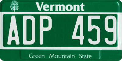 VT license plate ADP459