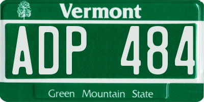 VT license plate ADP484