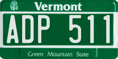 VT license plate ADP511