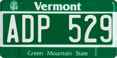 VT license plate ADP529