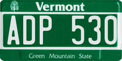 VT license plate ADP530