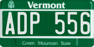 VT license plate ADP556