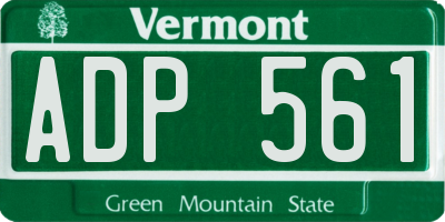 VT license plate ADP561