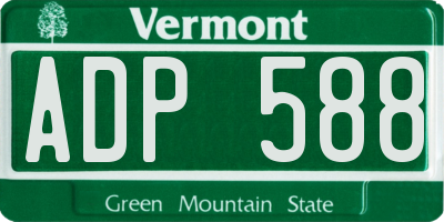 VT license plate ADP588